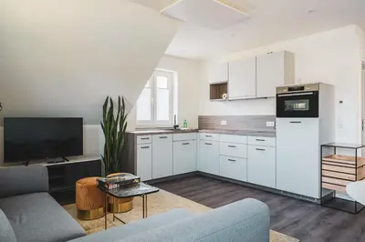 Küche/Küchenzeile in der Unterkunft Dünenquartier Apartment 13