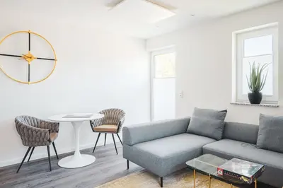 Ein Sitzbereich in der Unterkunft Dünenquartier Apartment 13