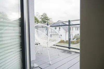 Ein Balkon oder eine Terrasse in der Unterkunft Dünenquartier Apartment 14