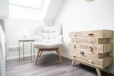 Ein Sitzbereich in der Unterkunft Dünenquartier Apartment 14