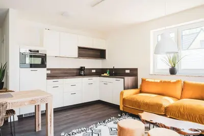 Küche/Küchenzeile in der Unterkunft Dünenquartier Apartment 15