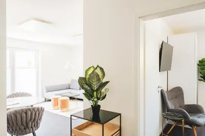 Ein Sitzbereich in der Unterkunft Dünenquartier Apartment 16