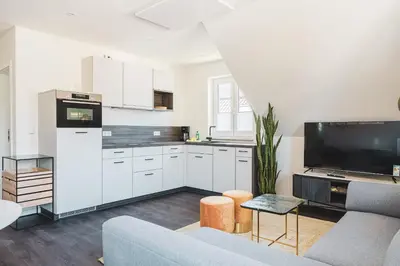 Küche/Küchenzeile in der Unterkunft Dünenquartier Apartment 17