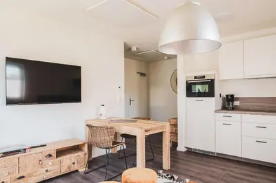 Küche/Küchenzeile in der Unterkunft Dünenquartier Apartment 20