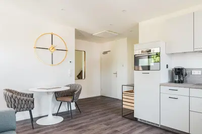 Küche/Küchenzeile in der Unterkunft Dünenquartier Apartment 21