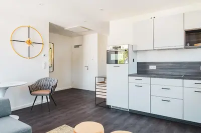 Küche/Küchenzeile in der Unterkunft Dünenquartier Apartment 25