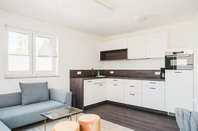 Küche/Küchenzeile in der Unterkunft Dünenquartier Apartment 27