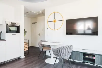 Küche/Küchenzeile in der Unterkunft Dünenquartier Apartment 27