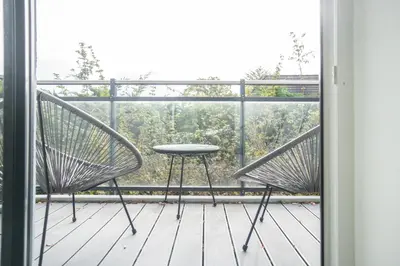 Ein Balkon oder eine Terrasse in der Unterkunft Dünenquartier Apartment 30
