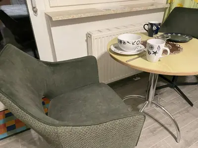 Ein Sitzbereich in der Unterkunft Zimmer in Hafennähe