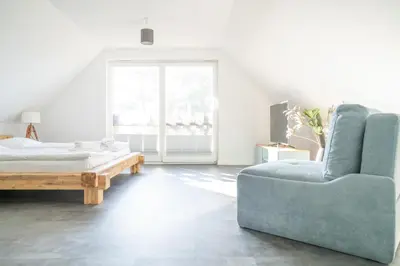 Ein Bett oder Betten in einem Zimmer der Unterkunft Haus Dinis