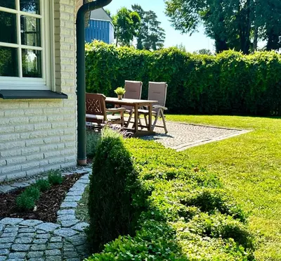Ein Garten an der Unterkunft 