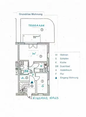 Grundriss der Unterkunft Achtern Diek 4b FW 3