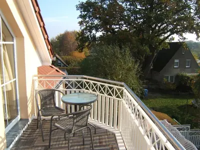 Ein Balkon oder eine Terrasse in der Unterkunft Seewolf