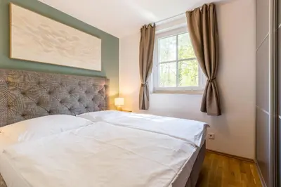 Ein Bett oder Betten in einem Zimmer der Unterkunft Strandleben 08 - Fritz Grebe