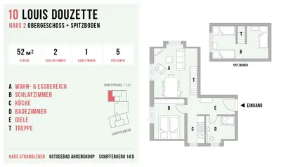 Grundriss der Unterkunft Strandleben 10 - Louis Douzette