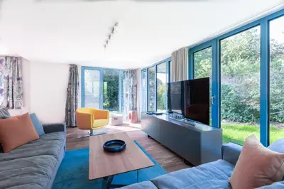 Ein Sitzbereich in der Unterkunft Haus Traudi