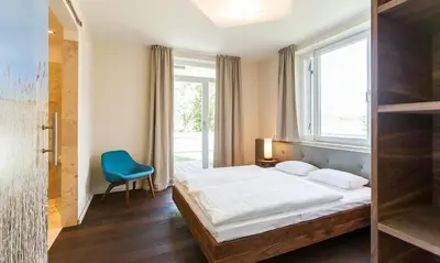 Ein Bett oder Betten in einem Zimmer der Unterkunft Haus Seefeuer 01