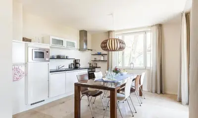 Küche/Küchenzeile in der Unterkunft Haus Seefeuer 01