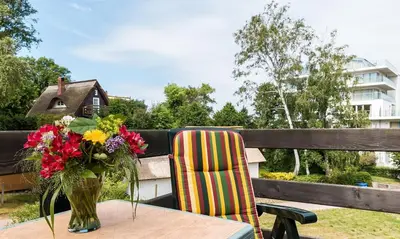 Ein Garten an der Unterkunft Schifferhus