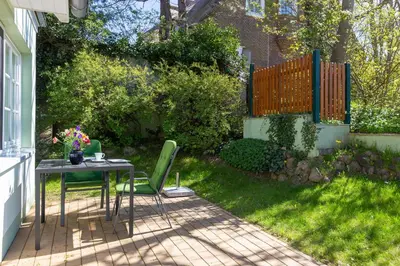 Ein Garten an der Unterkunft Schifferstübchen