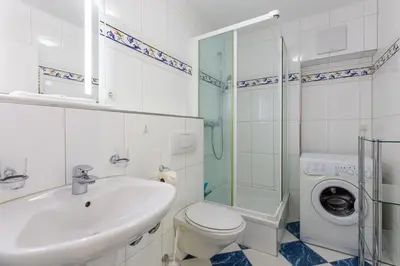 Ein Badezimmer in der Unterkunft Schifferstübchen