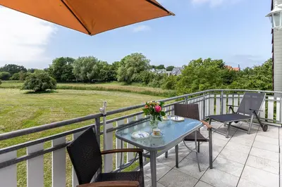 Ein Balkon oder eine Terrasse in der Unterkunft Wiesenblick