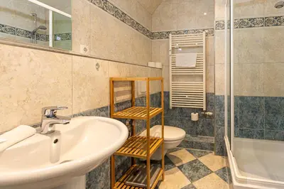 Ein Badezimmer in der Unterkunft Wiesenblick