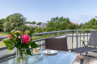 Ein Balkon oder eine Terrasse in der Unterkunft Wiesenblick