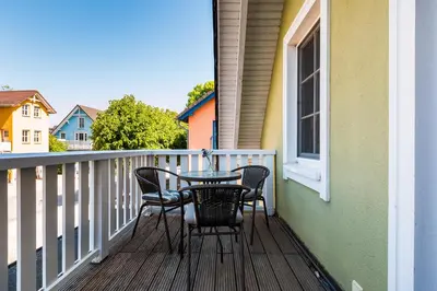 Ein Balkon oder eine Terrasse in der Unterkunft Mädesüß 01