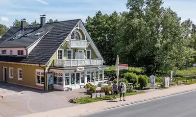 Das Gebäude in dem sich die Ferienwohnung befindet