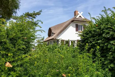 Ein Garten an der Unterkunft Haus am Hohen Ufer 01
