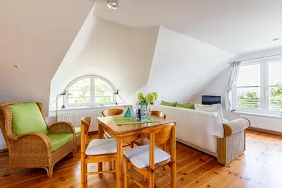 Ein Sitzbereich in der Unterkunft Haus am Hohen Ufer 02