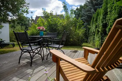 Ein Garten an der Unterkunft Sonnenwieck 02