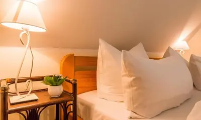 Ein Bett oder Betten in einem Zimmer der Unterkunft Haus am Bodden 01