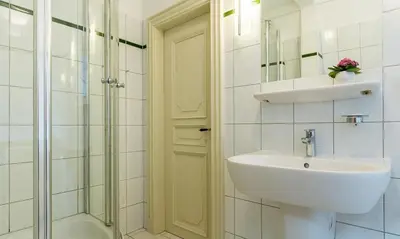 Ein Badezimmer in der Unterkunft Villa Sonnenfrieden 01