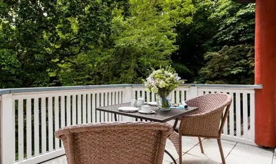 Ein Balkon oder eine Terrasse in der Unterkunft Villa Sonnenfrieden 02