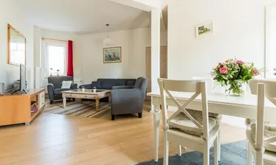 Ein Sitzbereich in der Unterkunft Haus Michel 01