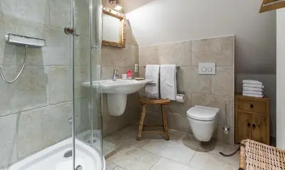 Ein Badezimmer in der Unterkunft Hof Zeesenblick 05