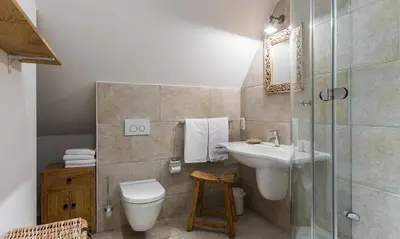 Ein Badezimmer in der Unterkunft Hof Zeesenblick 06
