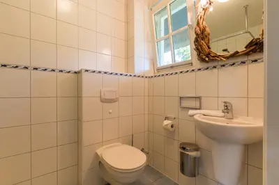 Ein Badezimmer in der Unterkunft Fischers Ferienhaus