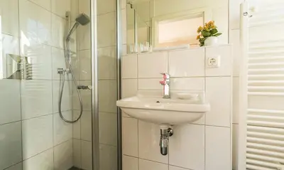 Ein Badezimmer in der Unterkunft Meertraum