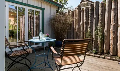 Ein Garten an der Unterkunft Büdnerei 19 Süd