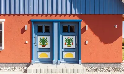 Eine Fassade oder ein Eingang zu Boddenzauber 02