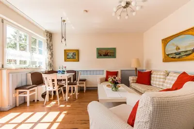 Ein Sitzbereich in der Unterkunft Hus in Luv