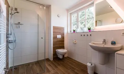 Ein Badezimmer in der Unterkunft Wind & Segel