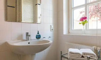 Ein Badezimmer in der Unterkunft Eule
