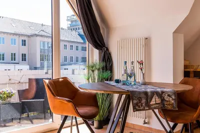 Ein Sitzbereich in der Unterkunft Haus Ostseenixe 03