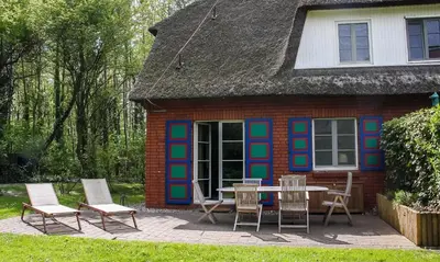 Ein Garten an der Unterkunft Worpswede