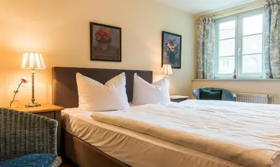 Ein Bett oder Betten in einem Zimmer der Unterkunft Worpswede